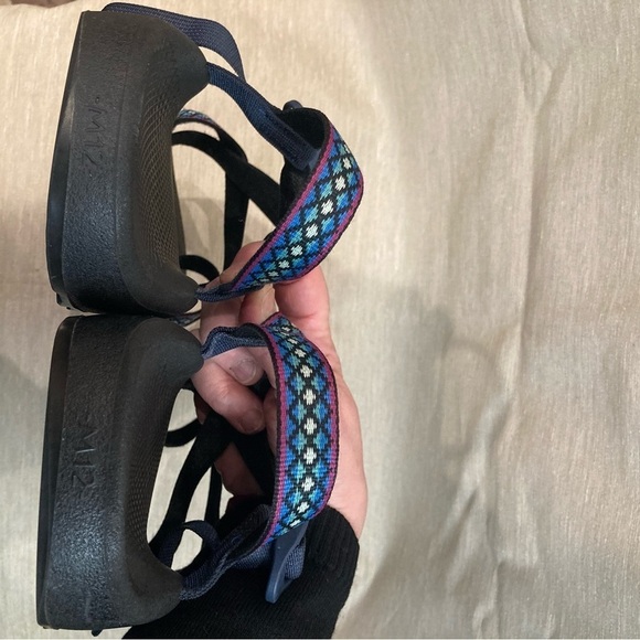 CHACO Sz 12 ZX1 Classic Burst Cloud Sole Comfort Toe Wrap Slip On Sandals - Picture 7 of 11